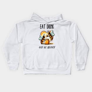 Eat drink and Bee merry Kids Hoodie